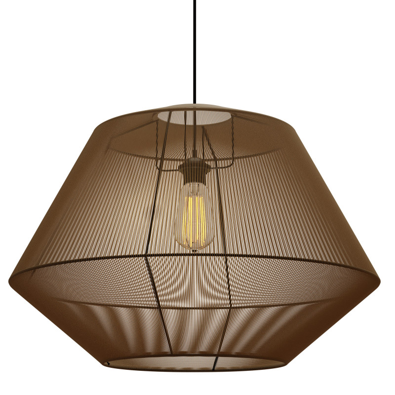 Κρεμαστό Μονόφωτο Φωτιστικό Καφέ 802 Ε27 Φ40x130cm Κρεμαστό Μονόφωτο Φωτιστικό Καφέ 802 Ε27 Φ40x130cm