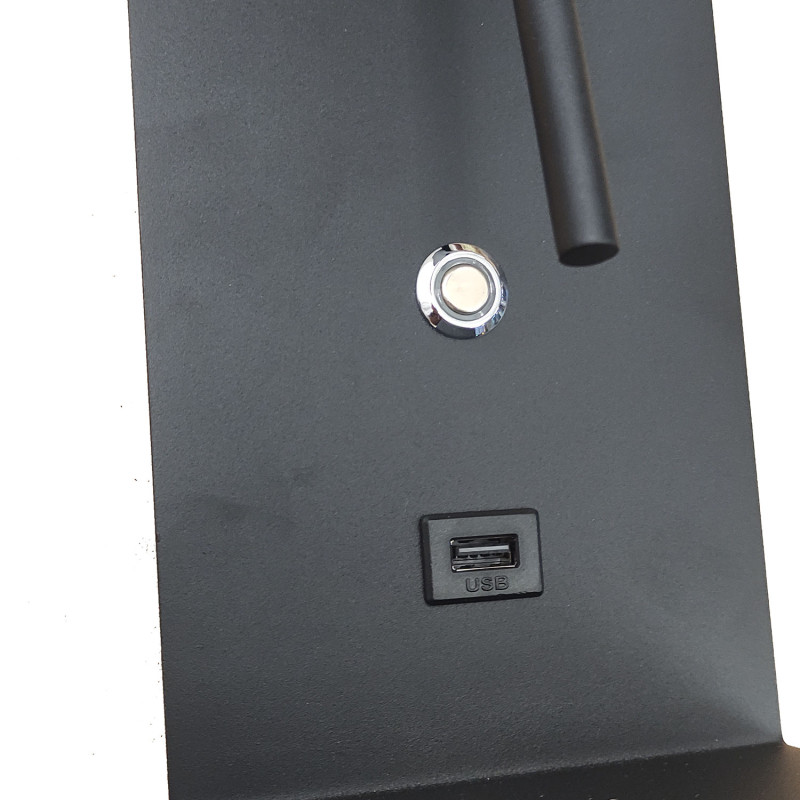 Φωτιστικό Τοίχου Led 3W 3000K Μαύρο 12x16.5x22.5cm Φωτιστικό Τοίχου Led 3W 3000K Μαύρο 12x16.5x22.5cm