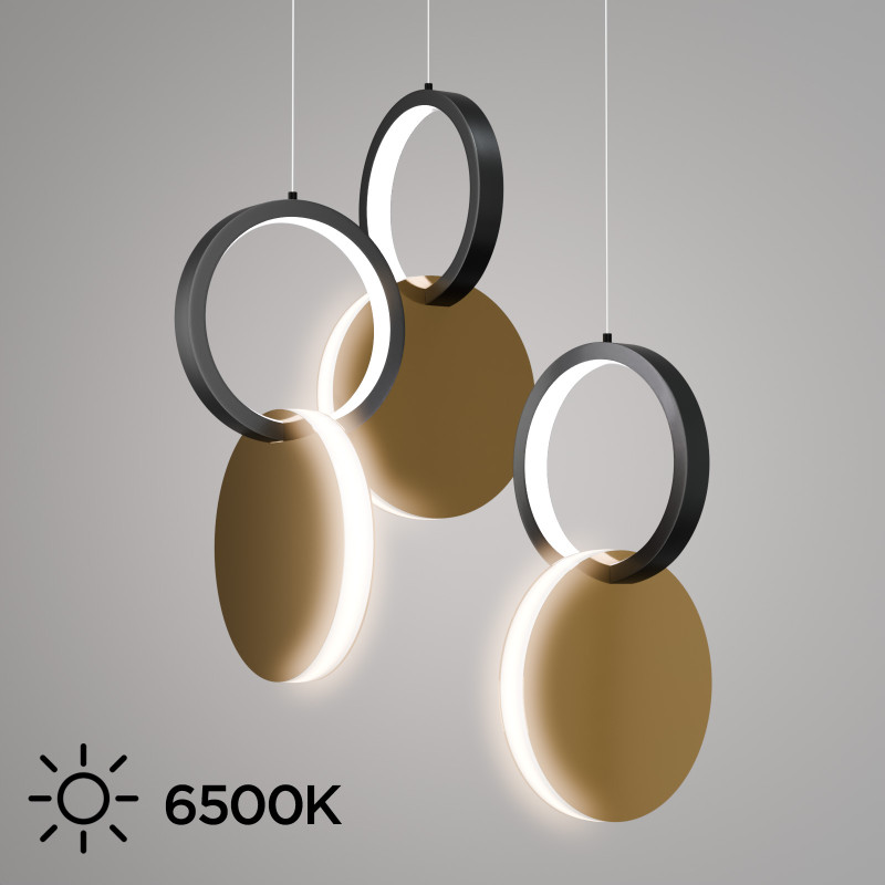Φωτιστικό Κρεμαστό Symmetric 1E Led 45W Χρυσό-Μαύρο Φ25x120cm Φωτιστικό Κρεμαστό Symmetric 1E Led 45W Χρυσό-Μαύρο Φ25x120cm