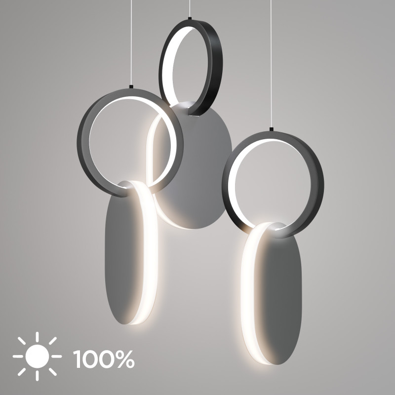 Φωτιστικό Κρεμαστό Symmetric 1G Led 45W Νίκελ Ματ Φ25x120cm Φωτιστικό Κρεμαστό Symmetric 1G Led 45W Νίκελ Ματ Φ25x120cm