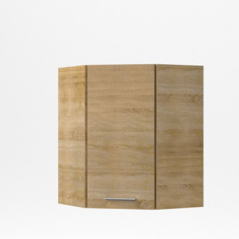 ALINA Πάνω Ντουλάπι Γωνίας 60x60x30.5x71.8εκ Σονόμα-Μόκκα ALINA Πάνω Ντουλάπι Γωνίας 60x60x30.5x71.8εκ Σονόμα-Μόκκα