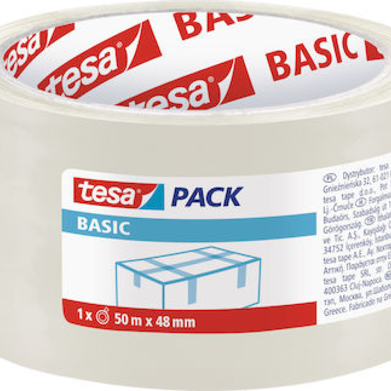 Ταινία Συσκευασίας - Tesa Basic Διάφανη 50m X 48mm Ταινία Συσκευασίας - Tesa Basic Διάφανη 50m X 48mm